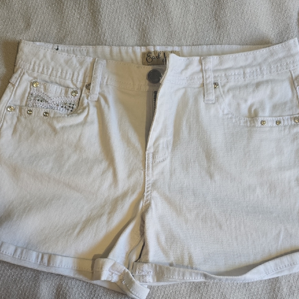 Earl Jean White Jean Shorts for Women